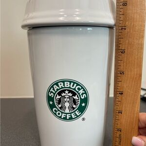 Starbucks White and Green Barista Canister